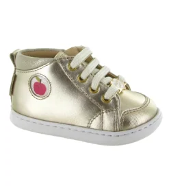 pre marche du 16 au 23 - Semelle souple - bebe fille - Nubuck - Or - Shoo pom