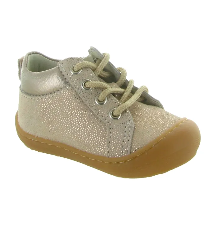 pre marche du 16 au 23 - Semelle souple - bebe fille - Cuir - Or - Bellamy