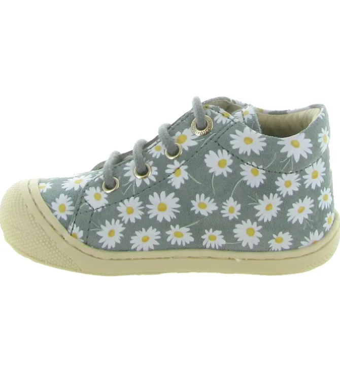 pre marche du 16 au 23 - Semelle souple - bebe fille - Cuir - Fleurs - Naturino
