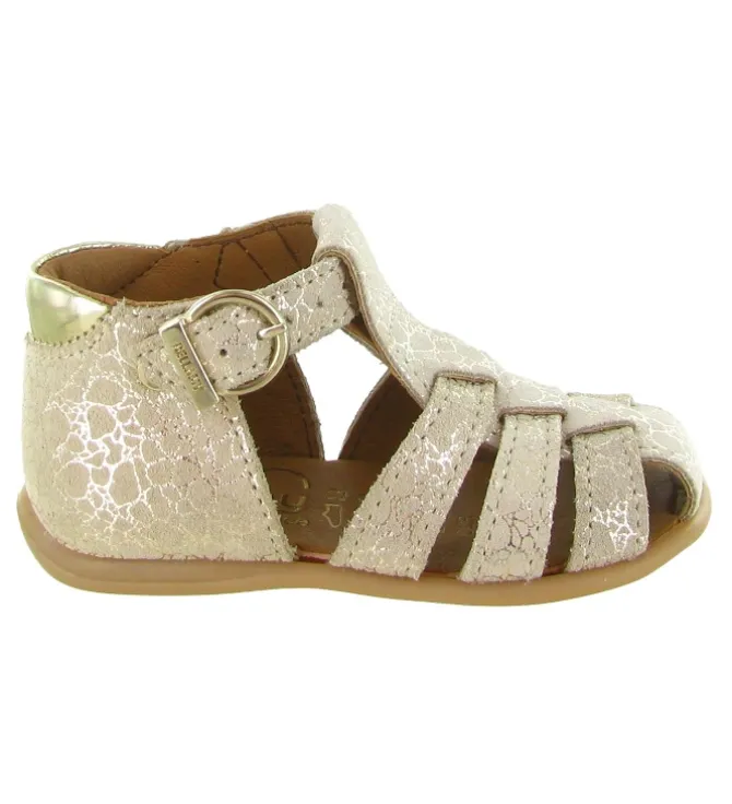 pre marche du 16 au 23 - Semelle souple - bebe fille - Cuir laminé - Beige - Bellamy