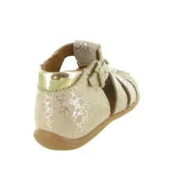pre marche du 16 au 23 - Semelle souple - bebe fille - Cuir laminé - Beige - Bellamy