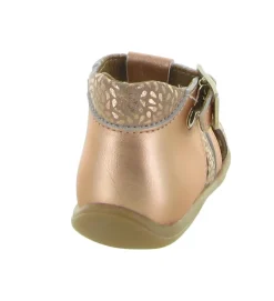 pre marche du 16 au 23 - Semelle souple - bebe fille - Cuir laminé - Rose - Bellamy