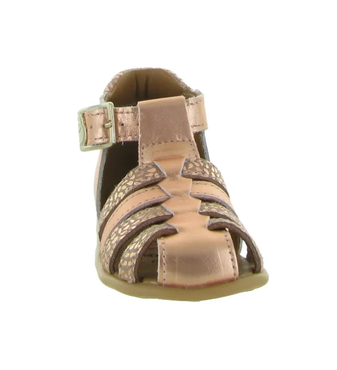 pre marche du 16 au 23 - Semelle souple - bebe fille - Cuir laminé - Rose - Bellamy