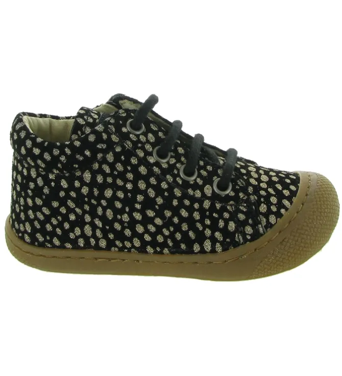 pre marche du 16 au 23 - Semelle souple - bebe fille - Cuir - Noir - Naturino