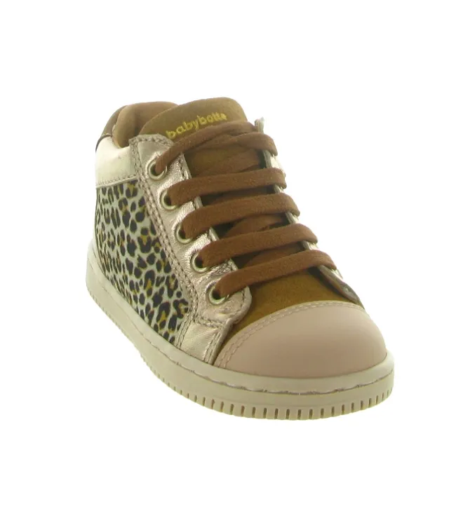 pre marche du 16 au 23 - Semelle souple - bebe fille - Cuir - Léopard - Babybotte