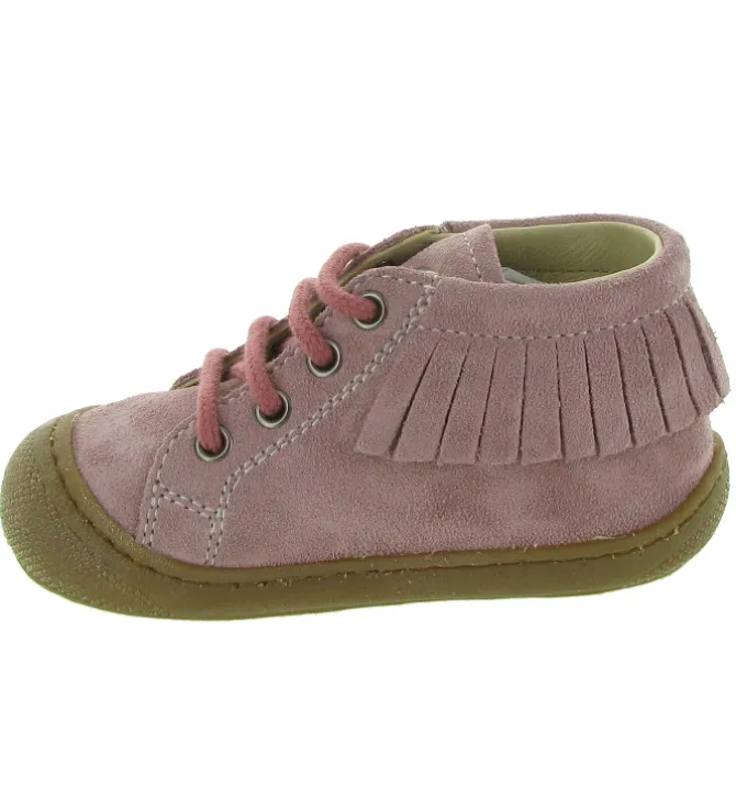 pre marche du 16 au 23 - Semelle souple - bebe fille - Cuir - Rose - Naturino