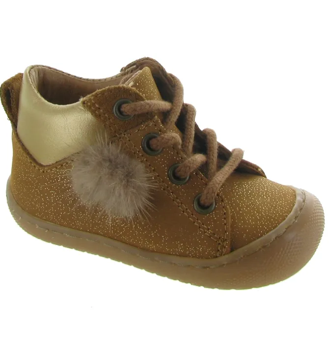 pre marche du 16 au 23 - Semelle souple - bebe fille - Cuir - Camel - Bellamy
