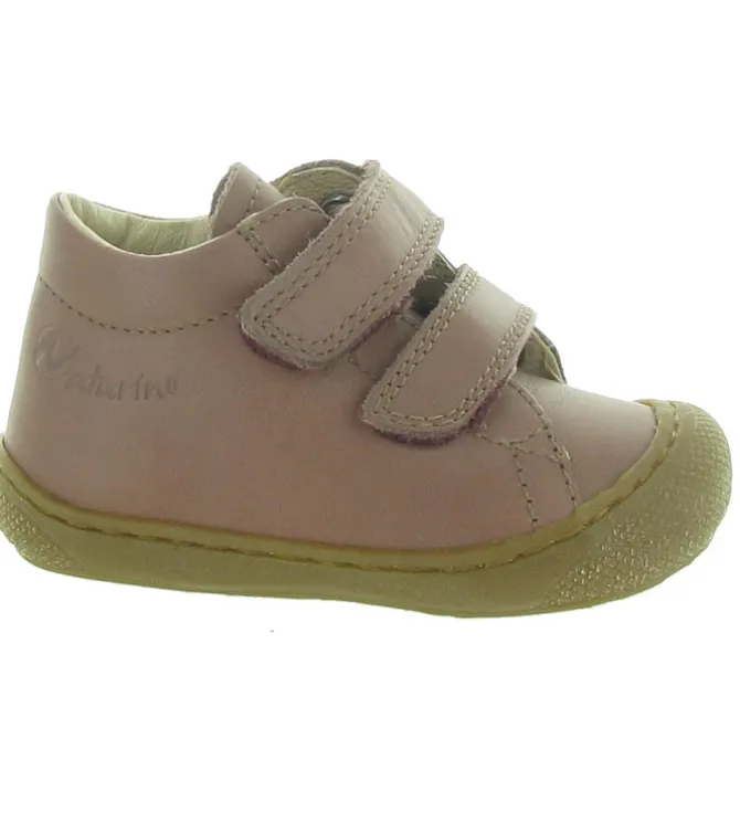 pre marche du 16 au 23 - Semelle souple - bebe fille - Cuir - Rose - Naturino
