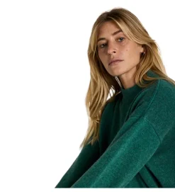 pull - MANCHE LONGUE - vetement femme - Coton - Vert - Graine