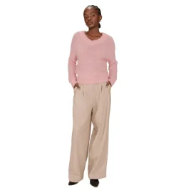pull - MANCHE LONGUE - vetement femme - Laine - Rose - Grace and mila