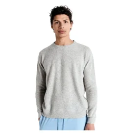 pull - MANCHE LONGUE - vetement homme - Cuir - Gris - American vintage