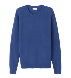 pull - MANCHE LONGUE - vetement homme - Cuir - Bleu - American vintage