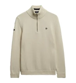 pull - MANCHE LONGUE - vetement homme - Coton - Crème - Superdry