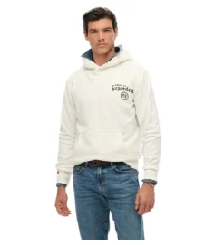 pull - MANCHE LONGUE - vetement homme - Coton - Blanc - Superdry