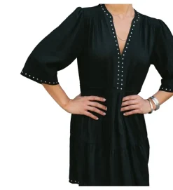 robe - COURTE - vetement femme - Coton - Noir - Freeman t.porter