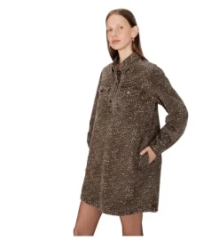 robe - COURTE - vetement femme - Coton - Kaki - Grace and mila