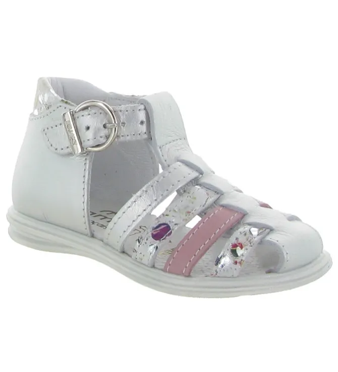 sandales et nu pieds - - bebe fille - Cuir - Argent - Bellamy