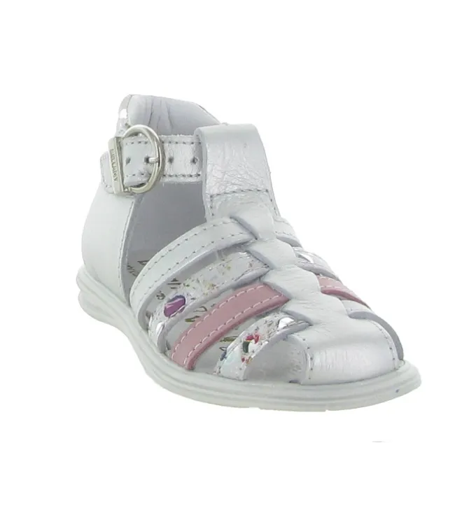sandales et nu pieds - - bebe fille - Cuir - Argent - Bellamy