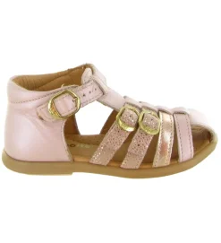 sandales et nu pieds - - bebe fille - Cuir laminé - Rose - Babybotte