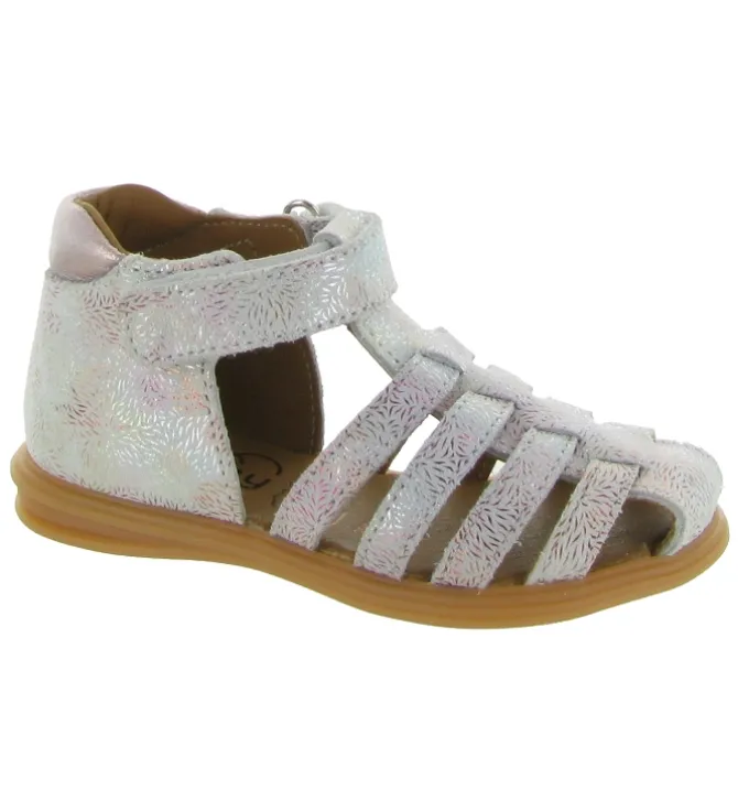 sandales et nu pieds - - bebe fille - Cuir laminé - Multicolor - Bellamy