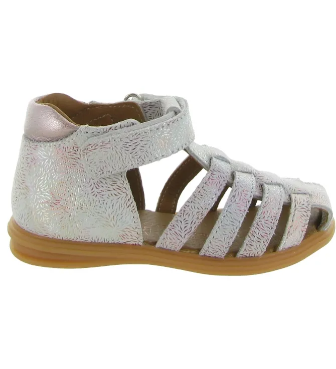 sandales et nu pieds - - bebe fille - Cuir laminé - Multicolor - Bellamy
