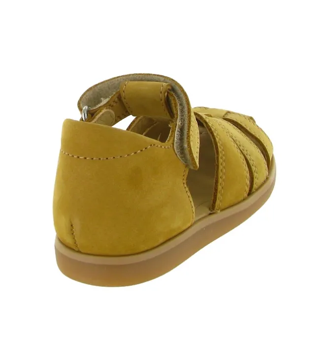 sandales et nu pieds - - bebe garcon - Nubuck - Marron - Shoo pom