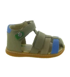 sandales et nu pieds - - bebe garcon - Toile - Vert - Kickers