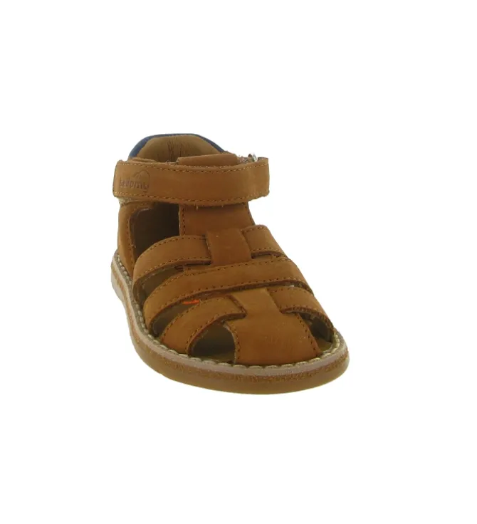 sandales et nu pieds - - bebe garcon - Cuir - Marron - Bellamy