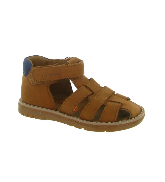 sandales et nu pieds - - bebe garcon - Cuir - Marron - Bellamy