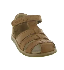 sandales et nu pieds - - bebe garcon - Cuir - Marron - Shoo pom