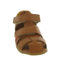 sandales et nu pieds - - bebe garcon - Cuir - Marron - Babybotte
