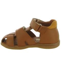 sandales et nu pieds - - bebe garcon - Cuir - Marron - Babybotte