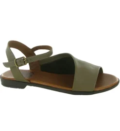 sandales et nu pieds - Casual - femme - Cuir laminé - Vert - Bueno