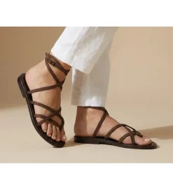 sandales et nu pieds - Casual - femme - Cuir - Marron - K.jacques