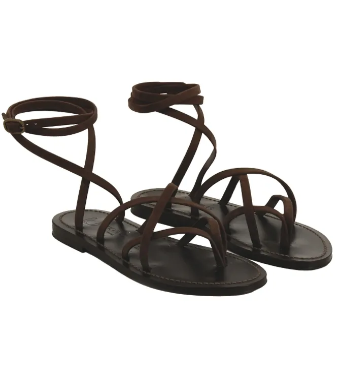 sandales et nu pieds - Casual - femme - Cuir - Marron - K.jacques