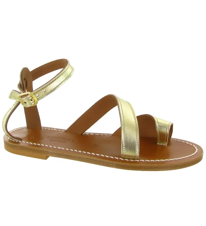 sandales et nu pieds - Casual - femme - Cuir - Or - K.jacques