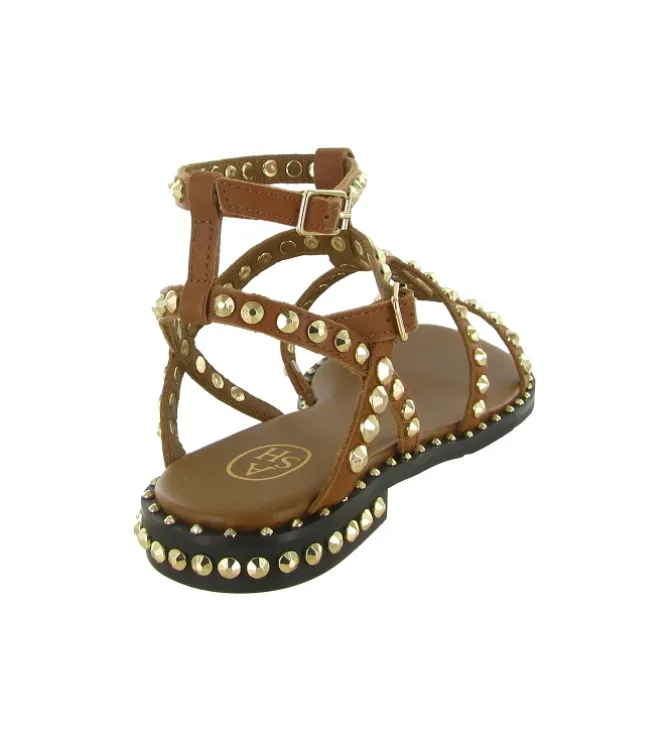 sandales et nu pieds - Casual - femme - Cuir - Camel - Ash italia