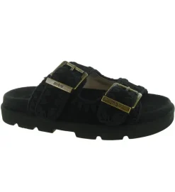 sandales et nu pieds - Casual - femme - Nubuck - Noir - Mou