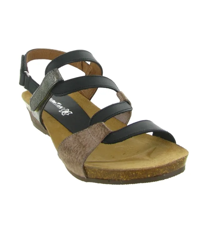 sandales et nu pieds - Casual - femme - Cuir - Noir - Xapatan