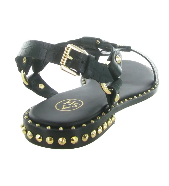 sandales et nu pieds - Casual - femme - Cuir - Noir - Ash italia