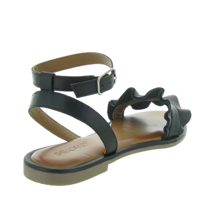 sandales et nu pieds - Casual - femme - Cuir - Noir - Inuovo