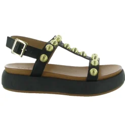 sandales et nu pieds - Casual - femme - Cuir - Noir - Inuovo