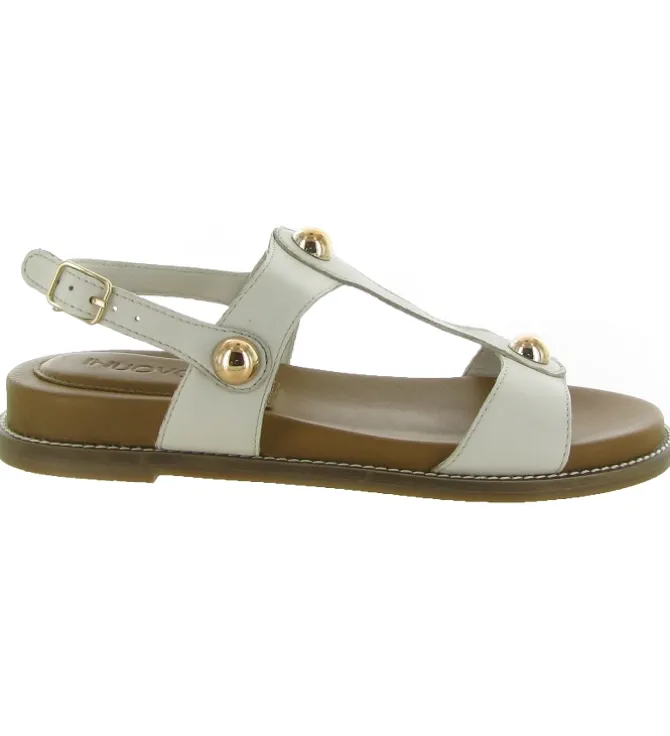sandales et nu pieds - Casual - femme - Cuir - Gris - Inuovo