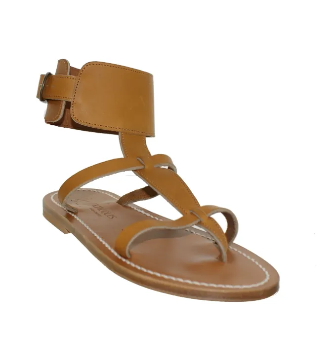 sandales et nu pieds - Casual - femme - Cuir - Marron - K.jacques