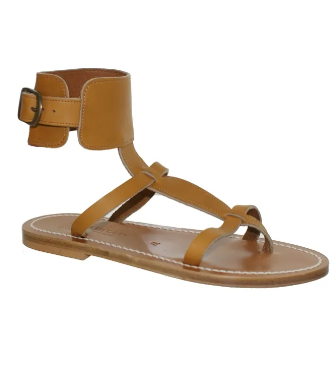 sandales et nu pieds - Casual - femme - Cuir - Marron - K.jacques