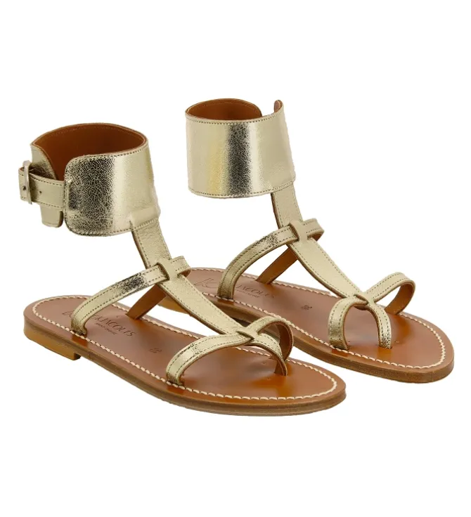 sandales et nu pieds - Casual - femme - Cuir - Or - K.jacques