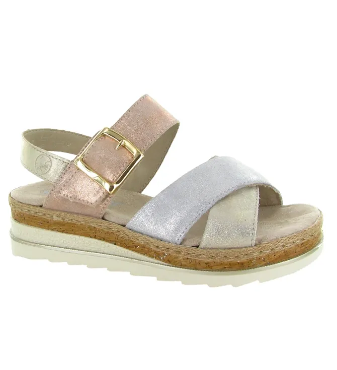 sandales et nu pieds - Casual - femme - Synthétique - Rose - Rieker