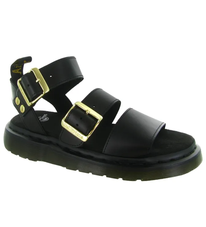 sandales et nu pieds - Casual - femme - Cuir - Noir - Doc martens