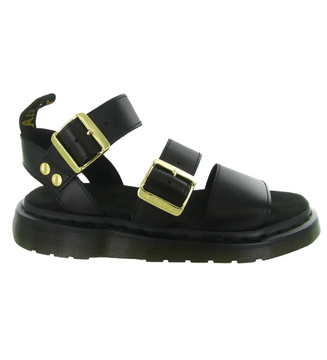 sandales et nu pieds - Casual - femme - Cuir - Noir - Doc martens