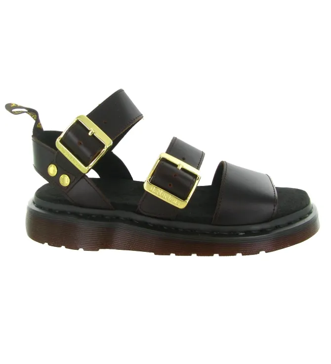 sandales et nu pieds - Casual - femme - Cuir - Marron - Doc martens